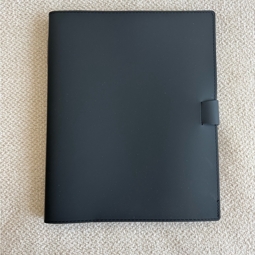Black Leather Notebook 10 1/2 H x 8 1/2 W